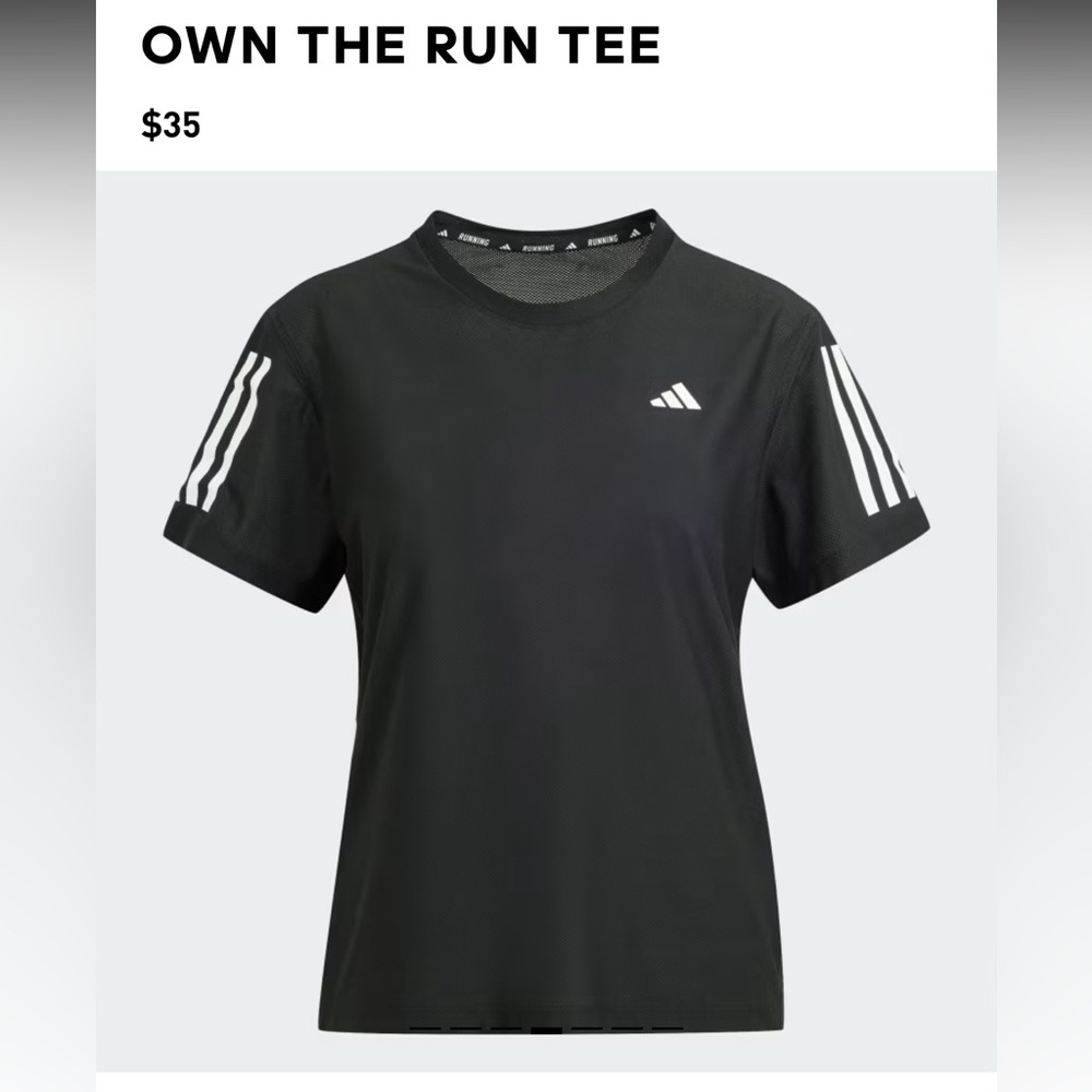 Adidas running Aeroready Own the run tee.